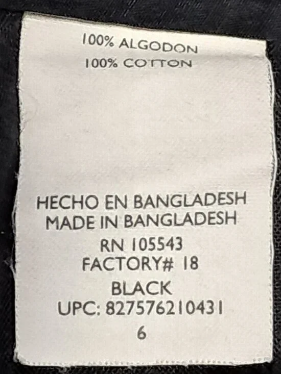 Daisy Fuentes Womens Cargo Shorts Size 6 Black 100% Cotton Mid-Rise Casual Style - Picture 4 of 7